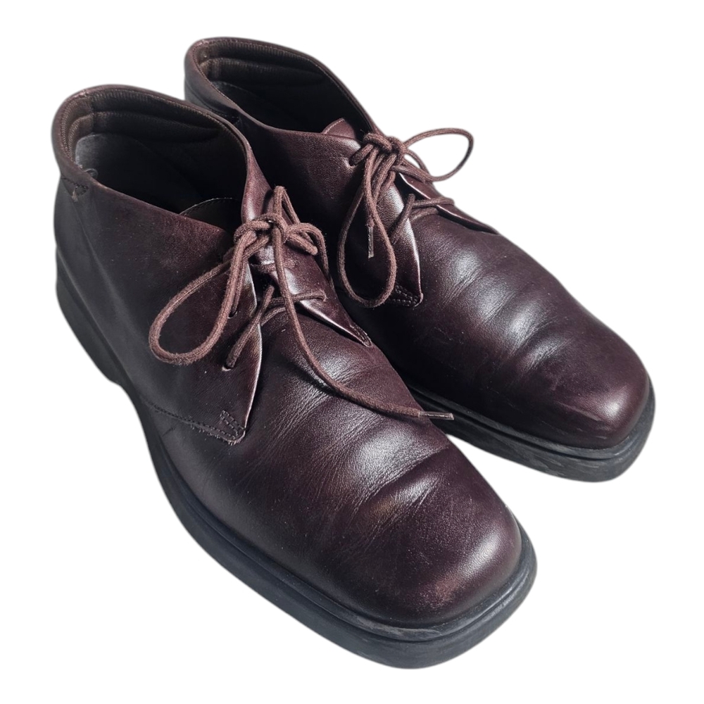 Easy Spirit Anti-Gravity Black Leather Comfort Shoes Ankle Lace-Up Women 8.5